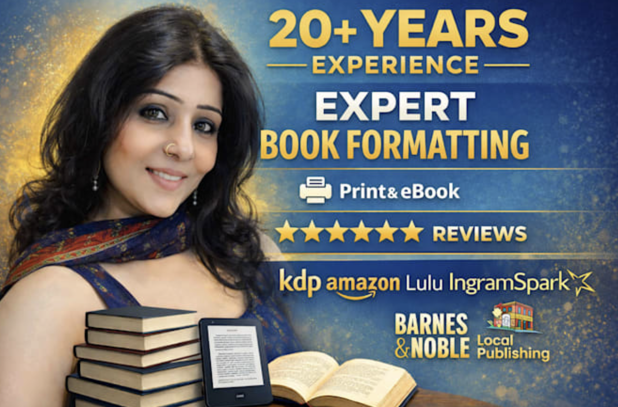 836I will do book formatting, ebook formatting and book layout for ingram, KDP and